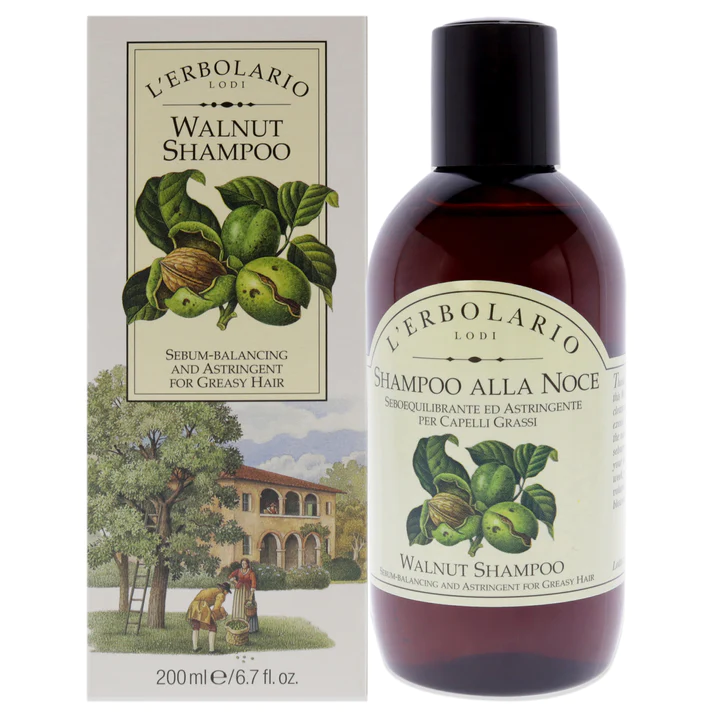 Unisex Walnut Shampoo - A bottle of walnut-infused shampoo for both men and women.